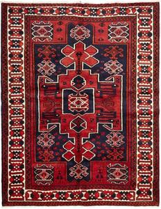 Tappeto Lori Geometrico Rosso Blu Scuro 167x210 Cm