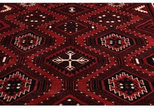 Tappeto Lori Geometrico Rosso Scuro Nero 235x300 Cm