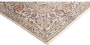 Tappeto Kashan Medaglione Floreale Beige Blu 204x298 Cm