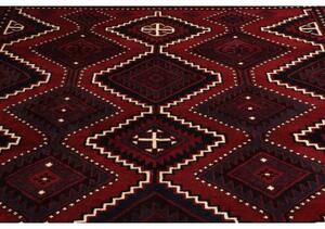 Tappeto Lori Geometrico Rosso Scuro Avorio 223x300 Cm
