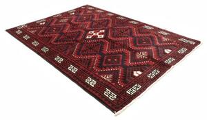Tappeto Lori Geometrico Rosso Scuro Blu Scuro 186x260 Cm