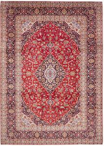 Tappeto Ardakan Medaglione Floreale Rosso Blu Scuro 252x354 Cm
