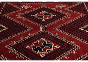 Tappeto Lori Geometrico Rosso Scuro Nero 215x305 Cm