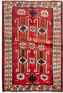 Tappeto Lori Geometrico Rosso Beige 170x255 Cm