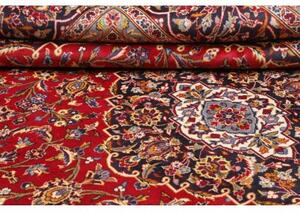 Tappeto Ardakan Medaglione Floreale Rosso Blu Scuro 252x354 Cm