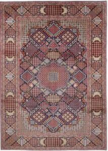 Tappeto Nadjafabad Stilizzato Rosso Bordeaux Blu Notte 305x430 Cm