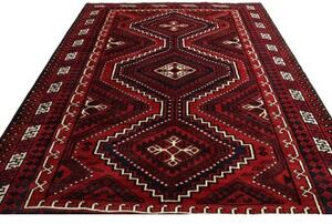 Tappeto Lori Geometrico Rosso Scuro Blu Notte 225x305 Cm