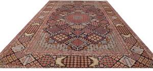 Tappeto Nadjafabad Stilizzato Rosso Bordeaux Blu Notte 305x430 Cm