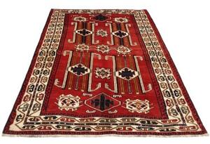 Tappeto Lori Geometrico Rosso Beige 170x255 Cm