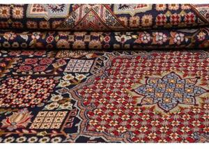 Tappeto Nadjafabad Stilizzato Rosso Bordeaux Blu Notte 305x430 Cm