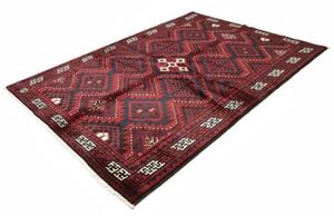 Tappeto Lori Geometrico Rosso Scuro Blu Scuro 186x260 Cm