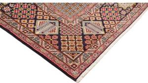 Tappeto Nadjafabad Stilizzato Rosso Bordeaux Blu Notte 305x430 Cm