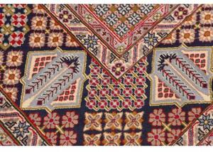 Tappeto Nadjafabad Stilizzato Rosso Bordeaux Blu Notte 305x430 Cm