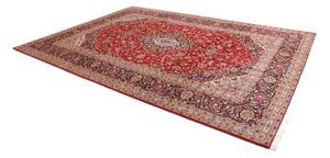Tappeto Ardakan Medaglione Floreale Rosso Blu Scuro 252x354 Cm