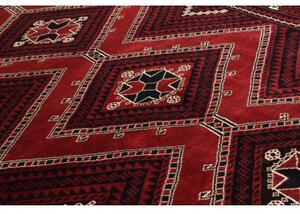 Tappeto Lori Geometrico Rosso Scuro Nero 215x305 Cm