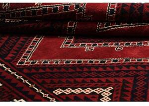 Tappeto Lori Geometrico Rosso Scuro Nero 215x305 Cm