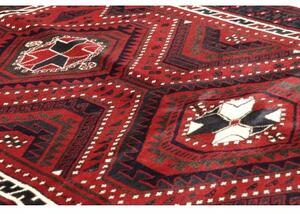 Tappeto Lori Geometrico Rosso Scuro Blu Scuro 170x265 Cm