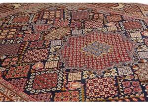 Tappeto Nadjafabad Stilizzato Rosso Bordeaux Blu Notte 305x430 Cm