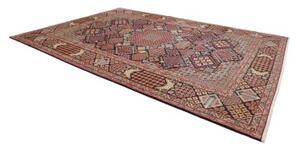 Tappeto Nadjafabad Stilizzato Rosso Bordeaux Blu Notte 305x430 Cm