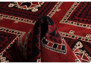 Tappeto Lori Geometrico Rosso Scuro Nero 215x305 Cm