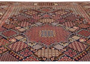 Tappeto Nadjafabad Stilizzato Rosso Bordeaux Blu Notte 305x430 Cm