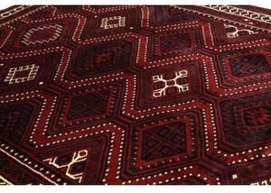 Tappeto Lori Geometrico Rosso Scuro Avorio 230x315 Cm