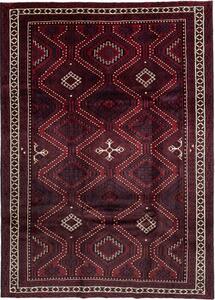 Tappeto Lori Geometrico Rosso Scuro Avorio 230x315 Cm