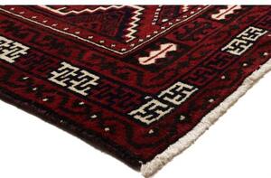 Tappeto Lori Geometrico Rosso Scuro Nero 225x320 Cm