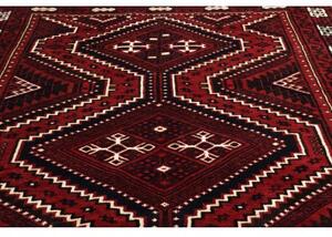 Tappeto Lori Geometrico Rosso Scuro Nero 225x320 Cm