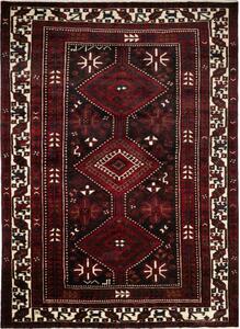 Tappeto Lori Stilizzato Rosso Scuro Nero 228x317 Cm