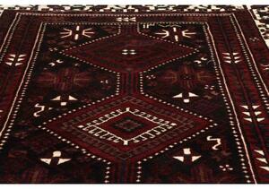 Tappeto Lori Stilizzato Rosso Scuro Nero 228x317 Cm