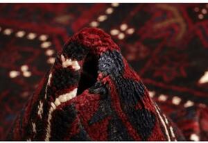 Tappeto Lori Stilizzato Rosso Scuro Nero 228x317 Cm
