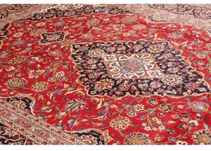 Tappeto Ardakan Medaglione Floreale Rosso Blu Scuro 250x352 Cm