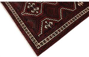 Tappeto Lori Geometrico Rosso Scuro Nero 170x262 Cm