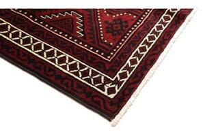 Tappeto Lori Geometrico Rosso Scuro Avorio 230x315 Cm