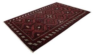 Tappeto Lori Geometrico Rosso Bordeaux Blu Scuro 176x263 Cm