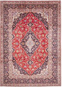Tappeto Ardakan Medaglione Floreale Rosso Blu Scuro 250x352 Cm