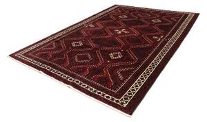 Tappeto Lori Geometrico Rosso Scuro Avorio 230x315 Cm