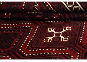 Tappeto Lori Geometrico Rosso Scuro Avorio 230x315 Cm