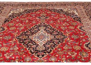 Tappeto Ardakan Medaglione Floreale Rosso Blu Scuro 250x352 Cm