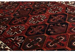 Tappeto Lori Stilizzato Rosso Scuro Nero 207x283 Cm