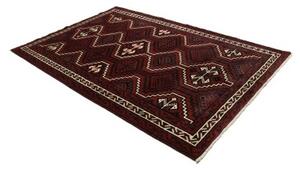 Tappeto Lori Geometrico Rosso Scuro Nero 170x262 Cm