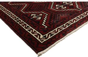 Tappeto Lori Geometrico Rosso Scuro Nero 170x262 Cm