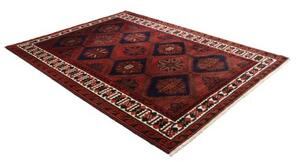 Tappeto Lori Geometrico Rosso Blu Scuro 200x270 Cm