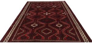 Tappeto Lori Geometrico Rosso Scuro Avorio 230x315 Cm