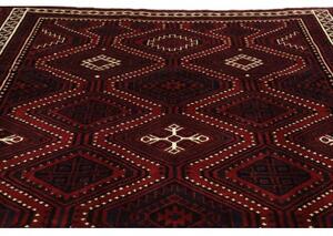 Tappeto Lori Geometrico Rosso Scuro Avorio 230x315 Cm