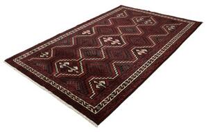 Tappeto Lori Geometrico Rosso Scuro Nero 170x262 Cm