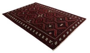 Tappeto Lori Geometrico Rosso Bordeaux Blu Scuro 176x263 Cm