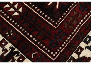 Tappeto Lori Stilizzato Rosso Scuro Nero 228x317 Cm