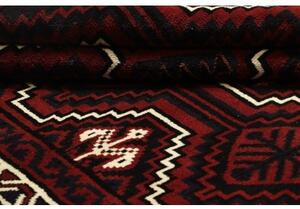 Tappeto Lori Geometrico Rosso Scuro Nero 170x262 Cm